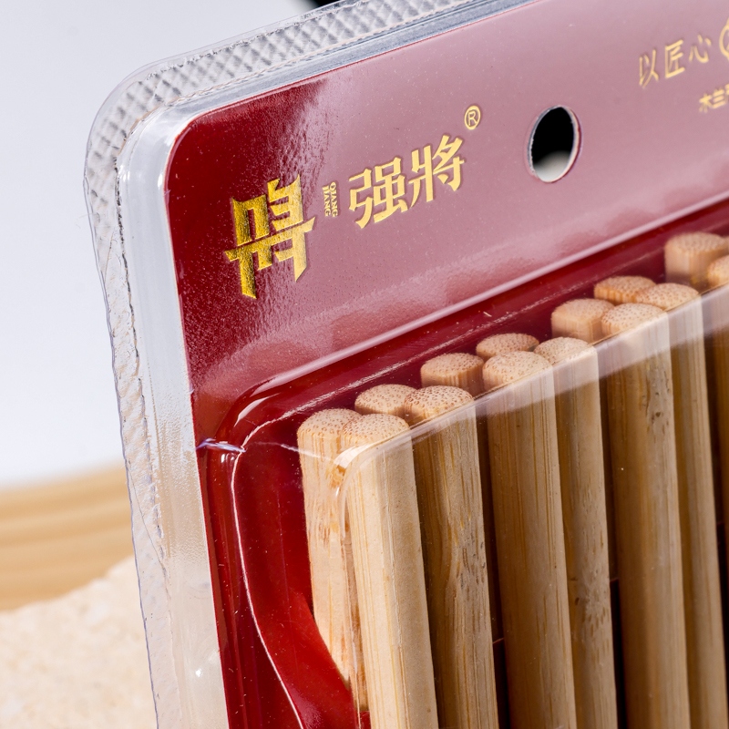 Strong Will 8909 Golden Bamboo Impreso Bambú Chopsticks 10 Pares 4