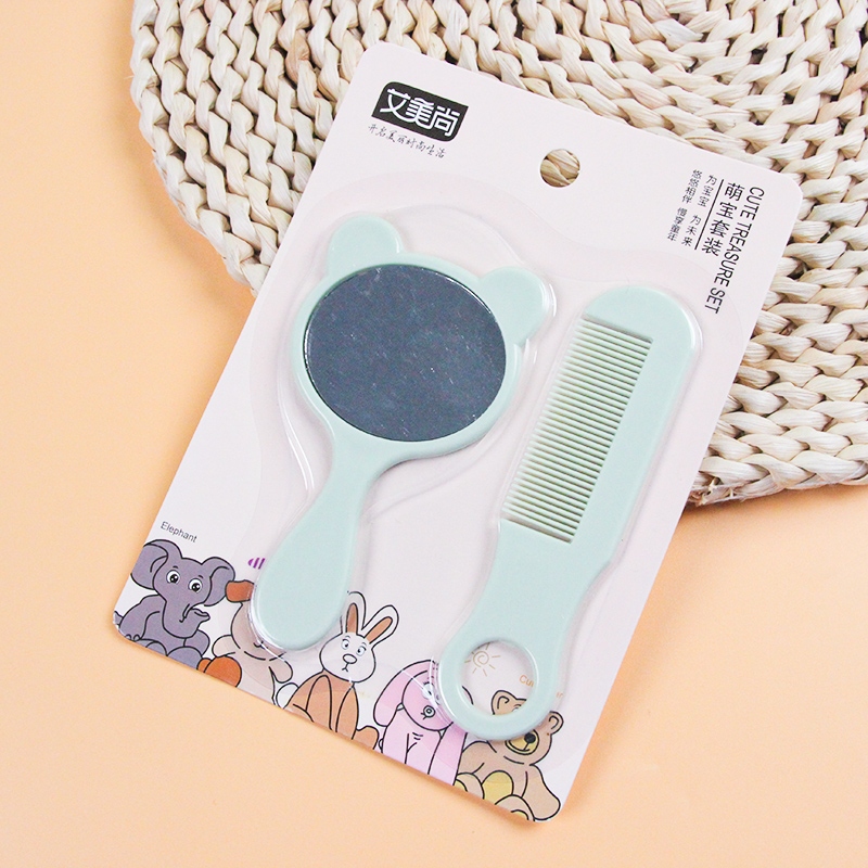 6652 Blister-packed Baby Mirror Comb SET 3
