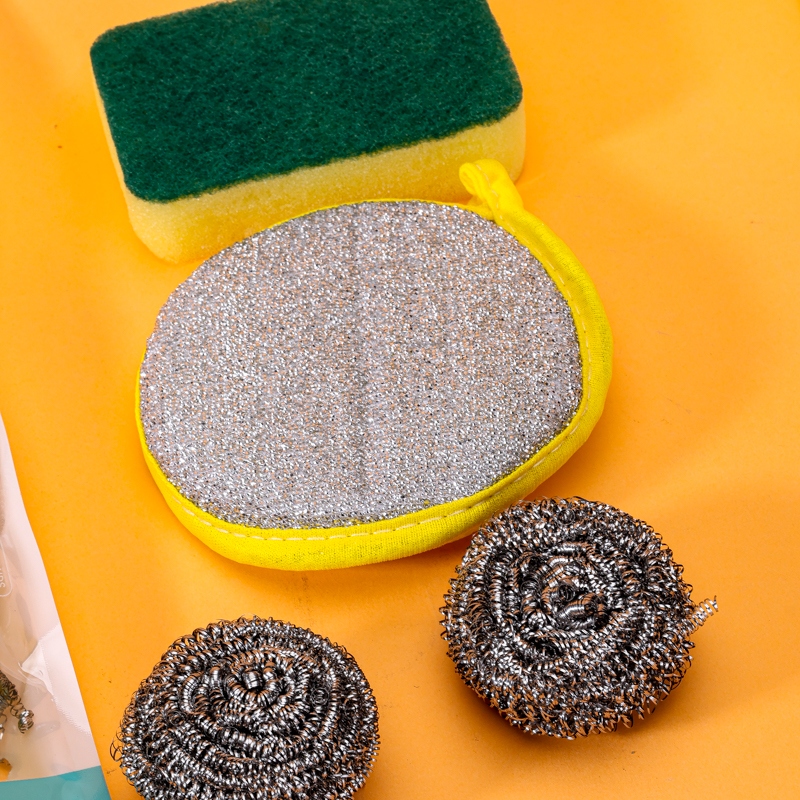 CSH1493 Ingot Towel Sponge Steel Ball Four-piece SET 4