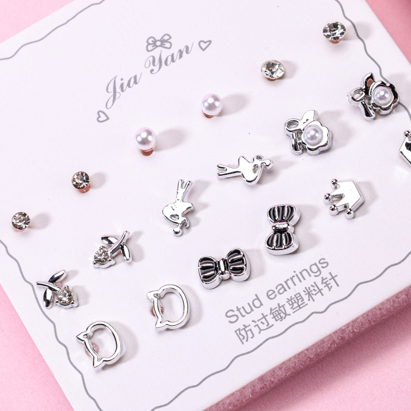 9 Pares de Pendientes de Combinación de Estilo 3