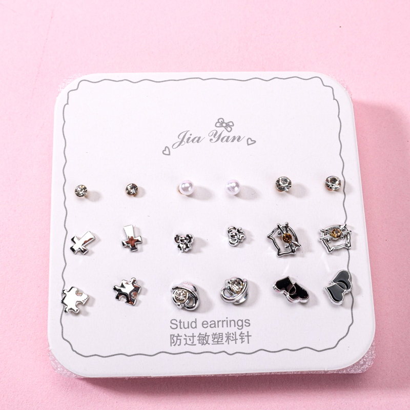 9 Pares de Pendientes de Combinación de Estilo 4