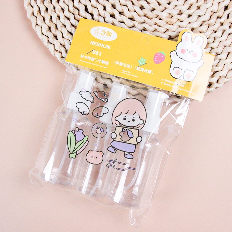 Heshun Tres Pegatinas de Dibujos Animados Flor Spray (75ml)