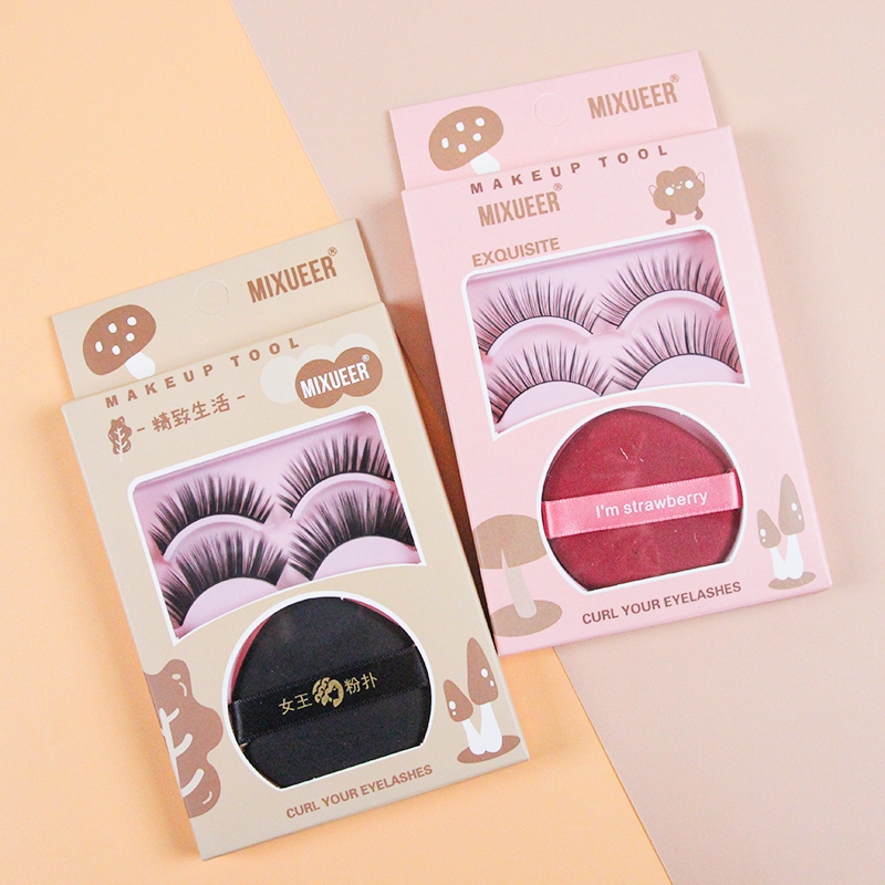 YM-018 False Eyelashes + Cushion Foundation Combo (2 Pares) 2