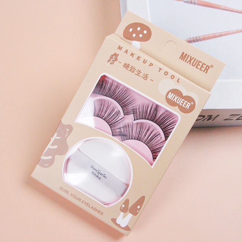 YM-018 False Eyelashes + Cushion Foundation Combo (2 Pares) 3