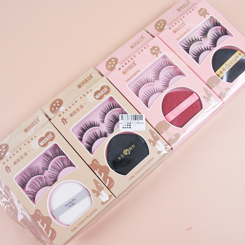 YM-018 False Eyelashes + Cushion Foundation Combo (2 Pares) 5
