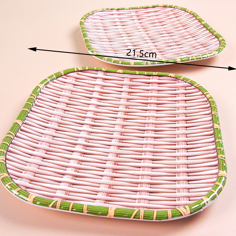 LC214 Bamboo Woven Square Fruit Dish