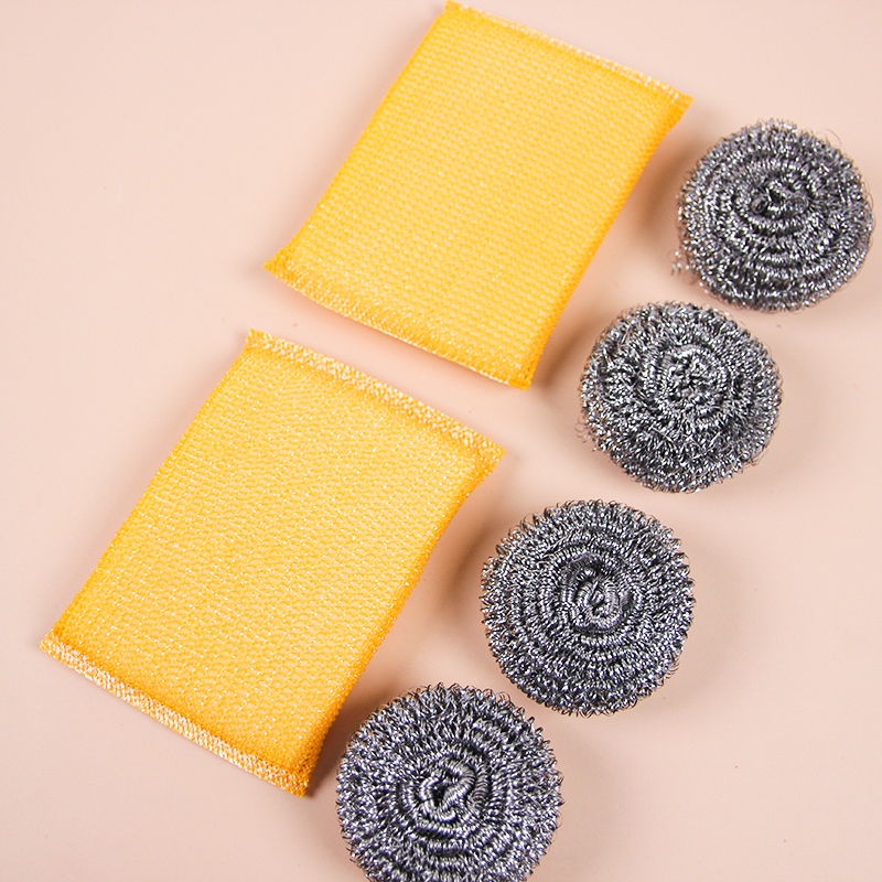 Pequeño Pato Amarillo 1077 Scourers de Acero Inoxidable + Esponjas de Limpieza 3