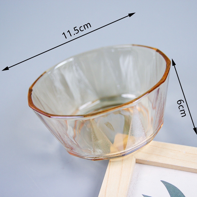 Amber Diamond Glass Bowl 2