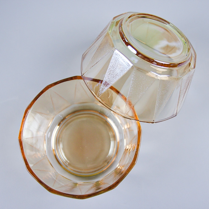 Amber Diamond Glass Bowl 3