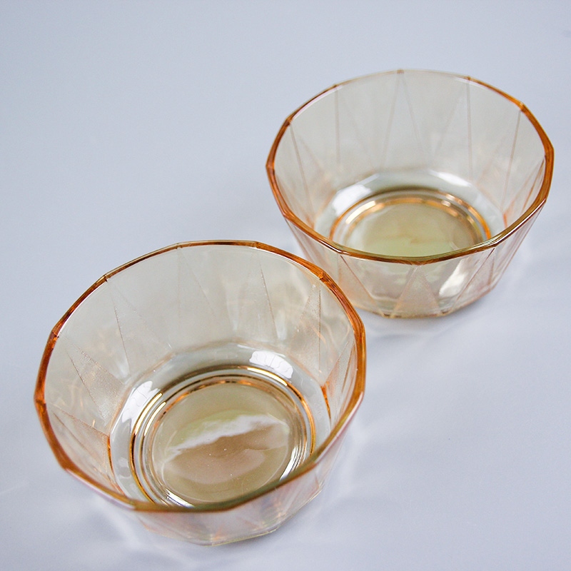 Amber Diamond Glass Bowl 4