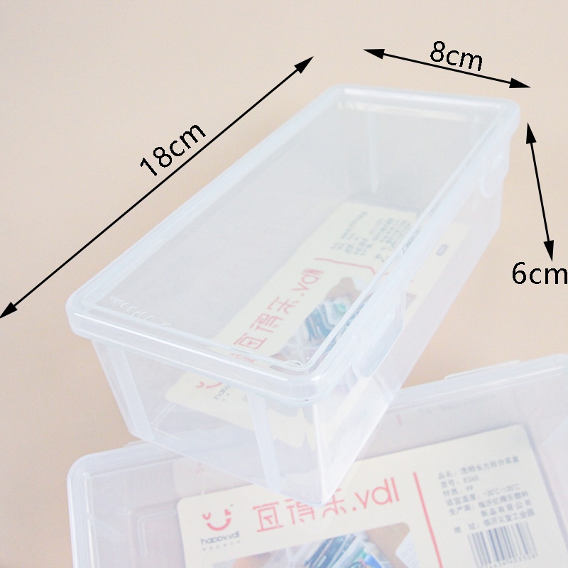 Yidele 8365 Caja de Almacenamiento Rectangular Transparente