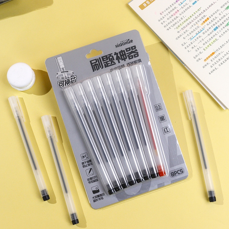 XX-8862 Ocho Plumas de Gel de Examen (Black+red) 3