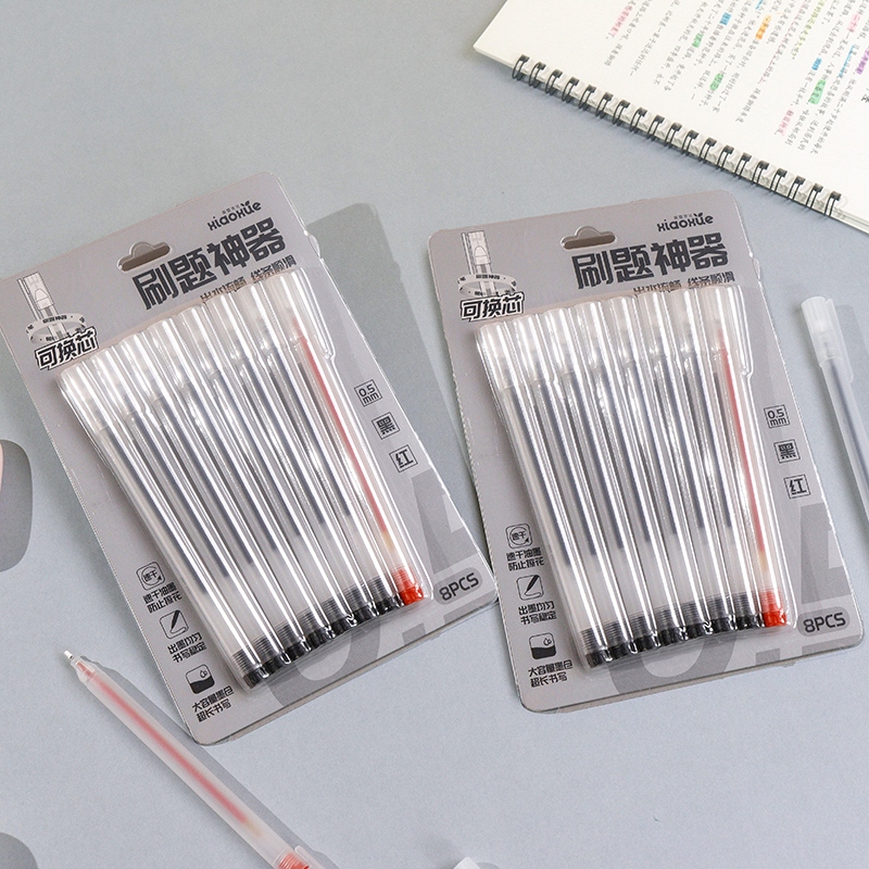 XX-8862 Ocho Plumas de Gel de Examen (Black+red) 4