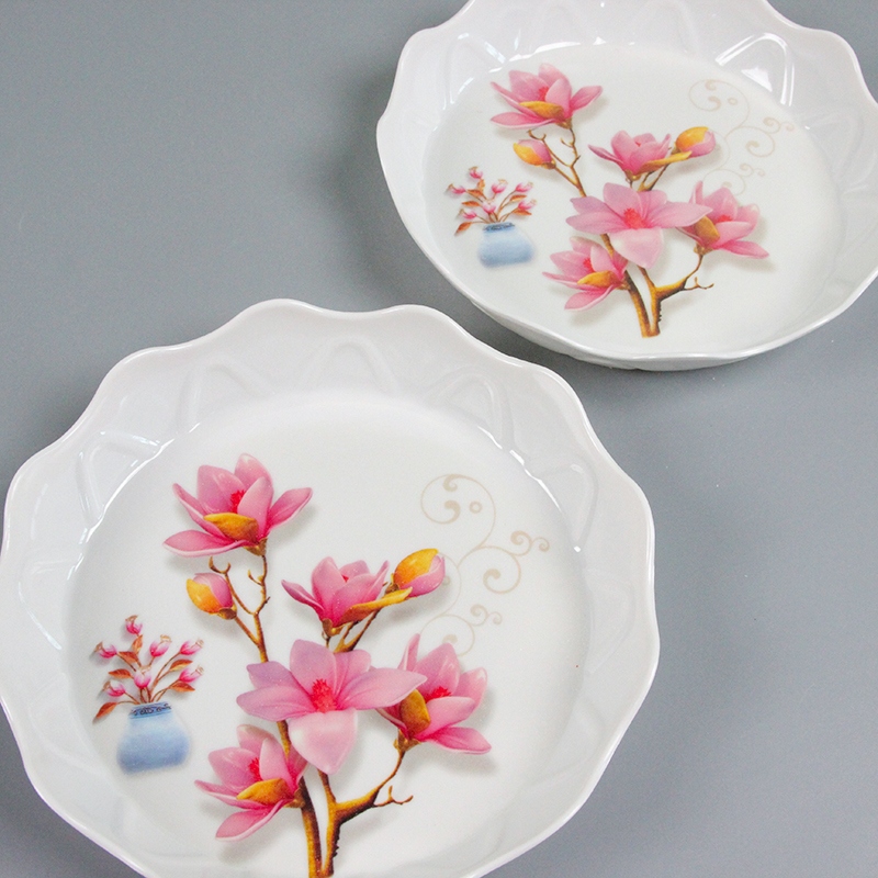 312 Floral Wave Edge Fruit Plate 4