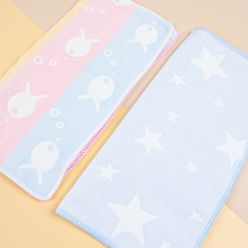 30*30 Pure Cotton Gauze Handkerchief (Random Color) 3