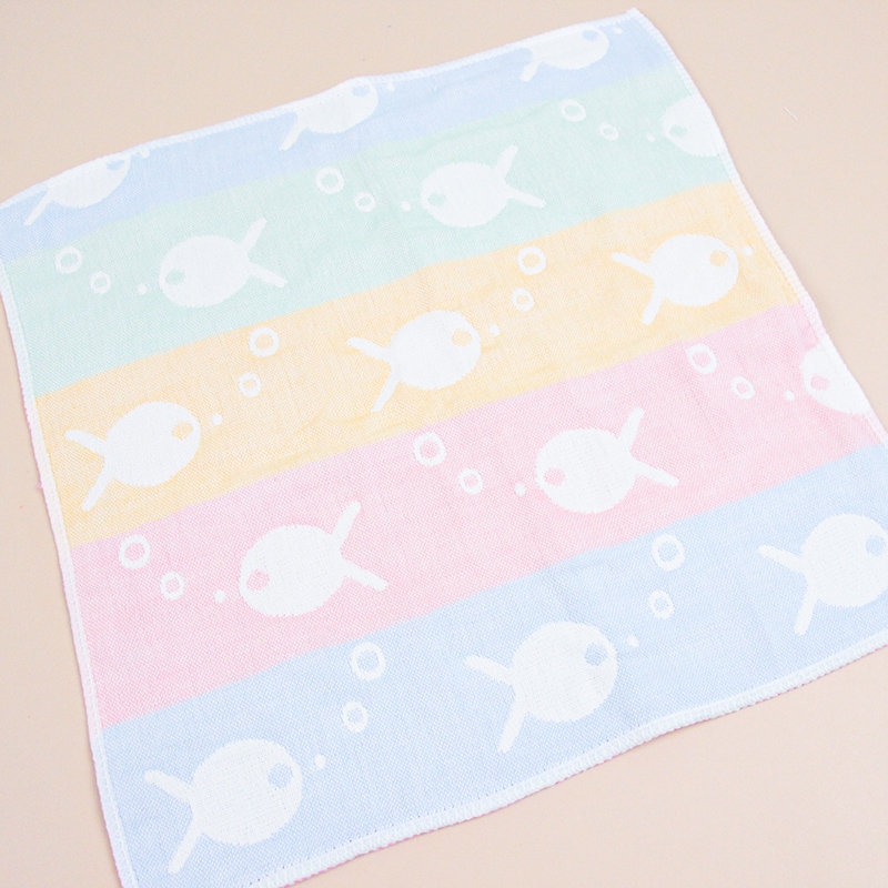 30*30 Pure Cotton Gauze Handkerchief (Random Color) 4