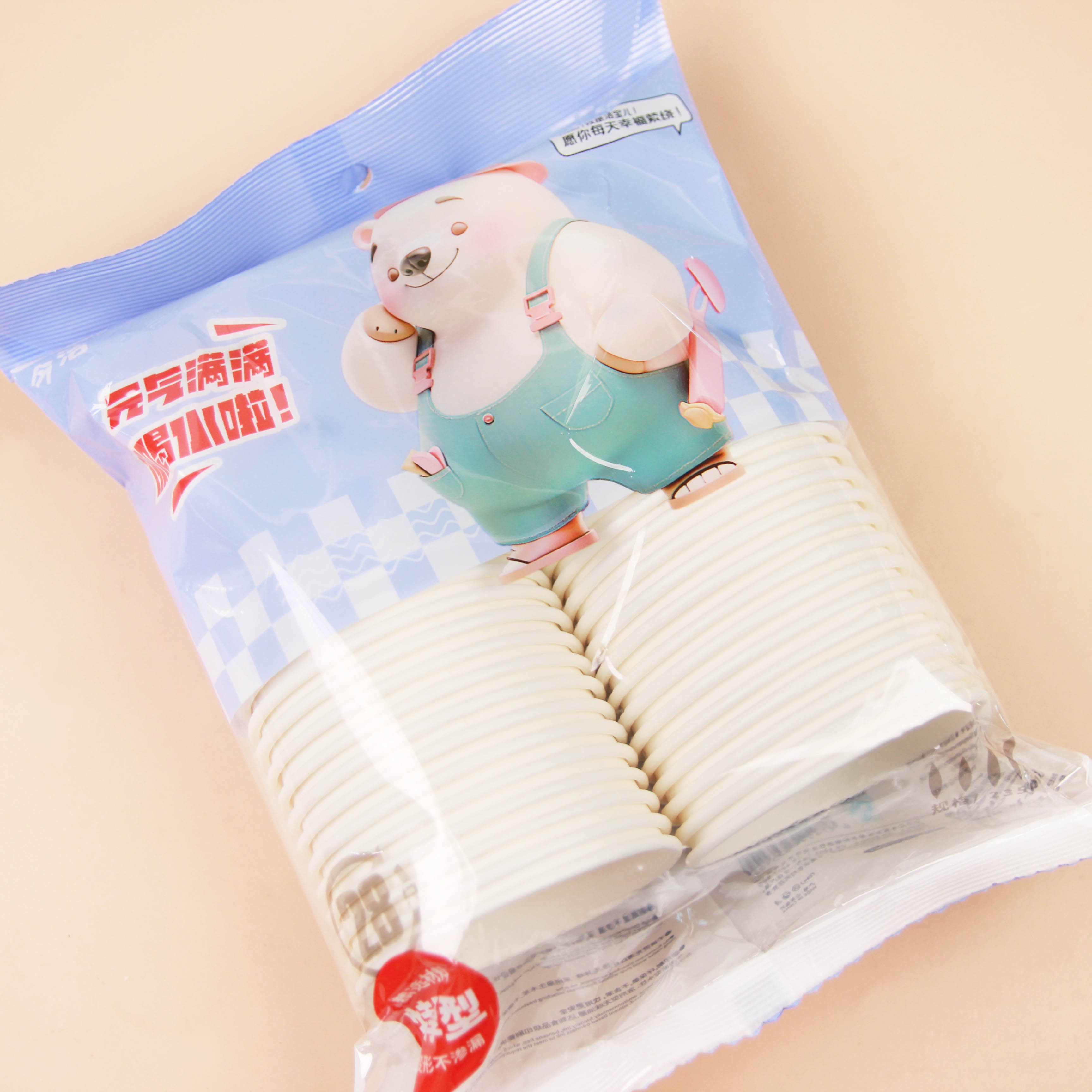 JJ-142 Bear Copas de Papel Descartables (28 Piezas) (80/box) 4