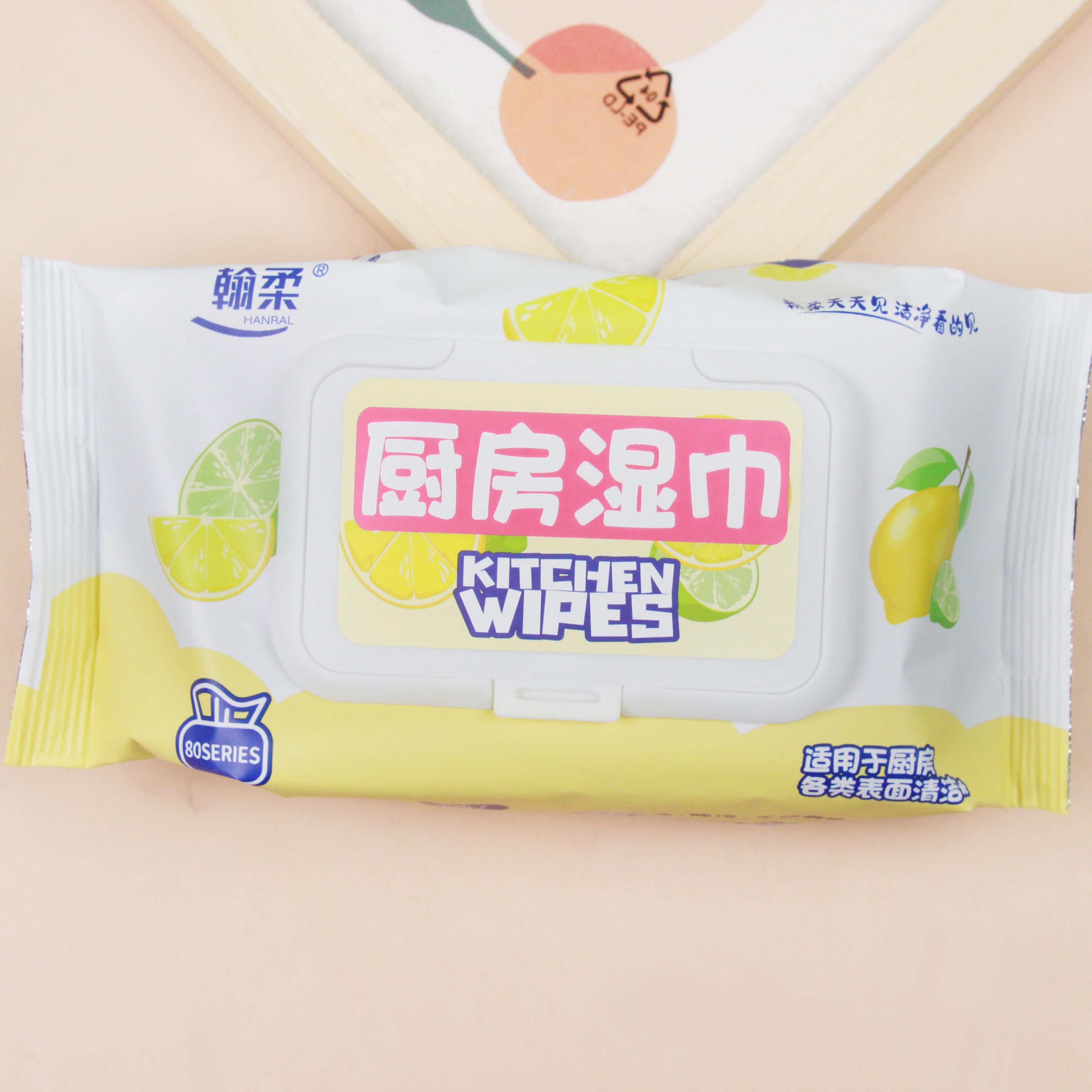 Han Rou 1194 Lemon Kitchen Wet Wipes 2