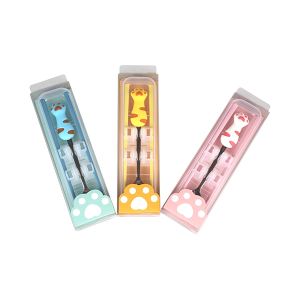 Cute Garra Cuchara Palillos de Corteza Portátil Conjunto 5
