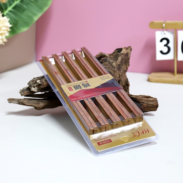 W-184 Tarjeta de Oro Ala de Pollo Madera de Plástico Palillos (10 Pares) 5