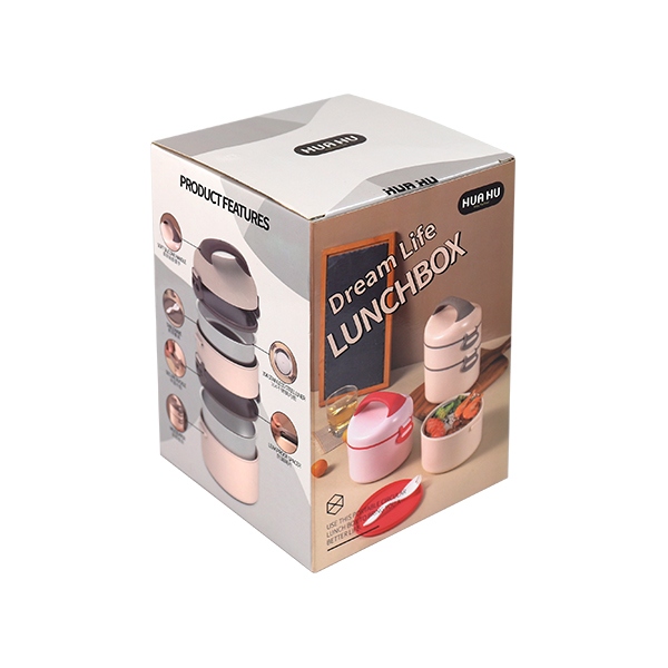 DM6011 Caja de Almuerzo Redondo de Doble Capa (1000ml+500ml) 4