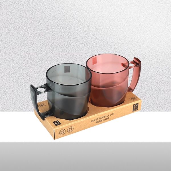 XJ8051 Cristal a Través de Bambú Gargle Taza de Plástico (500ml) 4