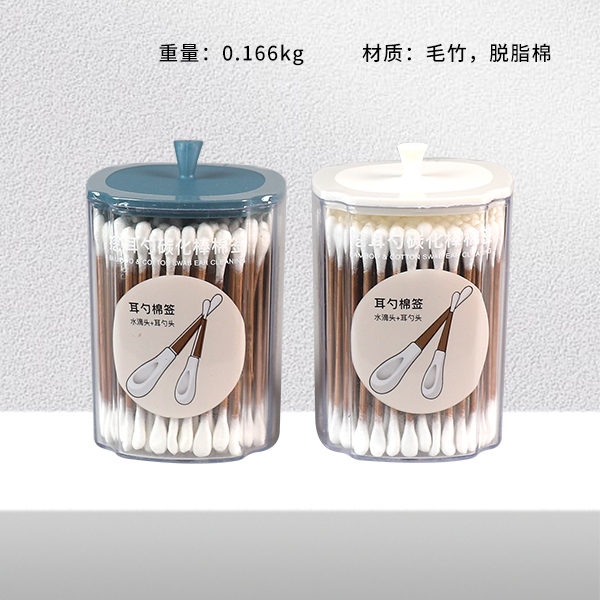 XYQ-861 Lucky Pick Creative Handle Carbonized Ear Spoon Swabs 150pcs 3