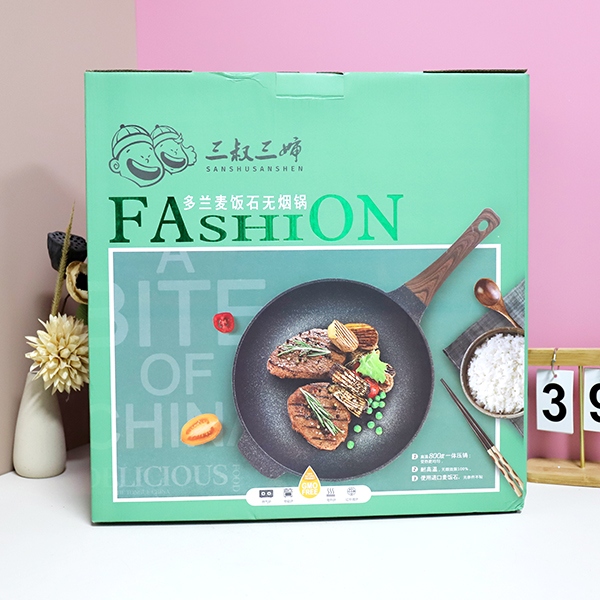 105001 Dolan Maifan Stone Juego de Wok Plana Sin Humo 32cm 5