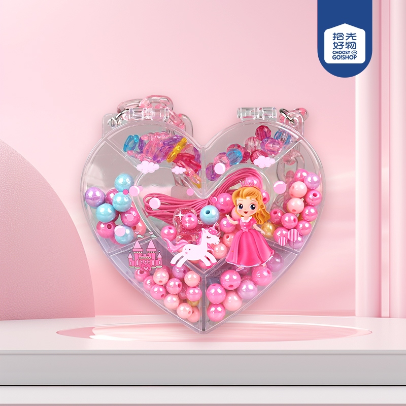 043 Peach Corazón Caja Cuentas Conjunto DIY 2