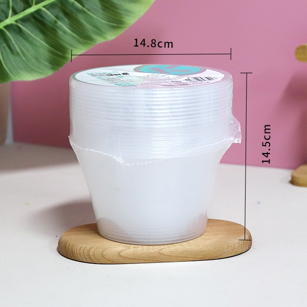 * 7590 Coles Desechable Caja de Mantenimiento Fresco Ronda 900ML 4