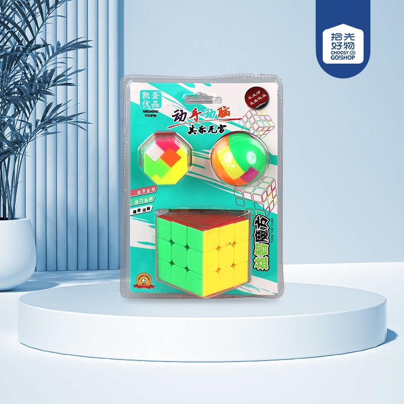 2409 Tomami Color Rubik Cube Juego de Tres Piezas 2