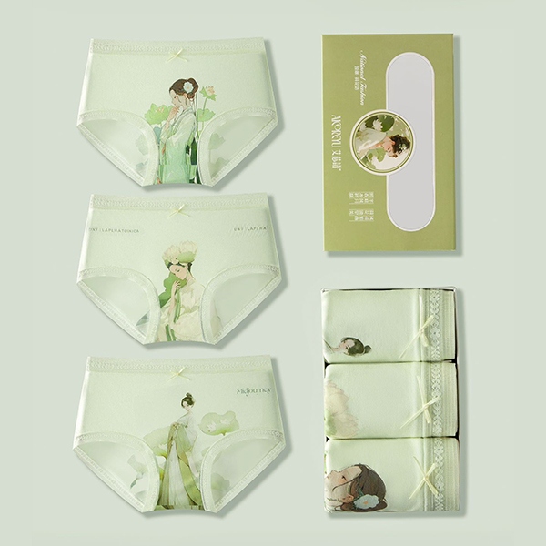7382 Ai Xin Language Lotus Idioma Guofeng Ropa Interior de Seda (Mixed) 4