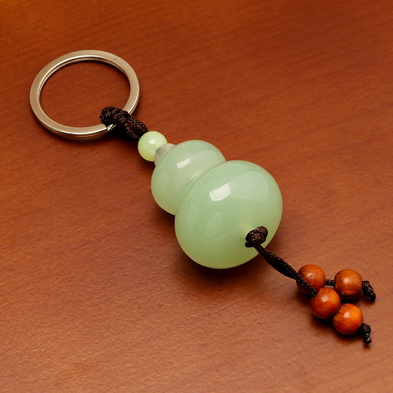 Faux Jade Light up Gourd Keychain 3