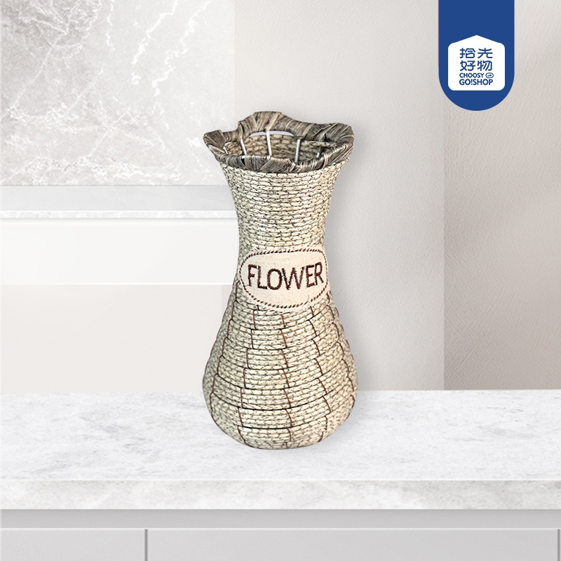 XM-01 Grass and Rattan Weaving Flor Basket 2