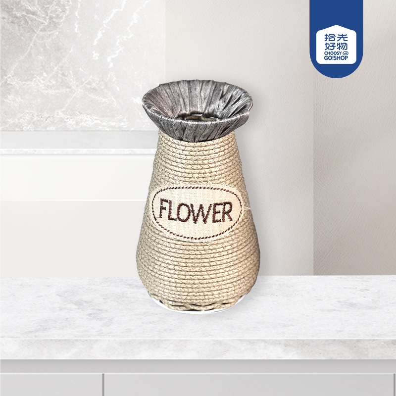 XM-10 Hierba Rattan Cesta de Flores Tejido