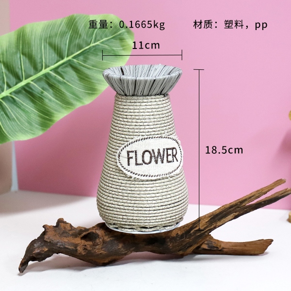 XM-10 Hierba Rattan Cesta de Flores Tejido 3