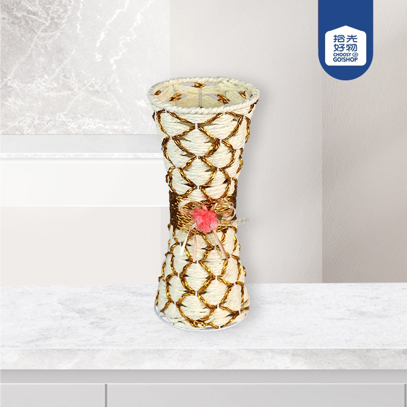 XM-05 Grass and Rattan Woven Flower Basket 2