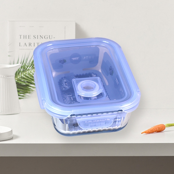 ZD/T621 Thin Rectangular Cristal Resistente Al Calor Caja de Mantenimiento 640ml 4