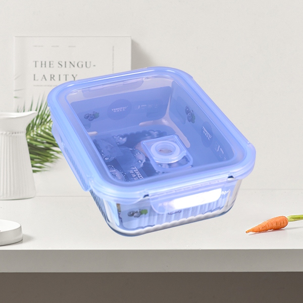 ZD/T623 Thin Rectangular Cristal Resistente Al Calor Caja de Mantenimiento 1520ml 4