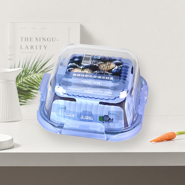 ZD/T625 Shadow Thinning Square Heat-resistant Glass Caja de Mantenimiento 520ml 5