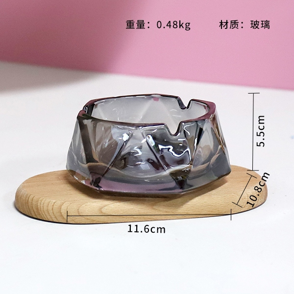 YG1201/L1 Amber Glass Ashtray (Mixed) 3