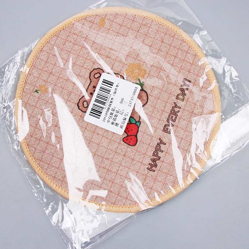 20*20 Fino Sábano Redondo Placemat (Colcha de Aislamiento Térmico) 4