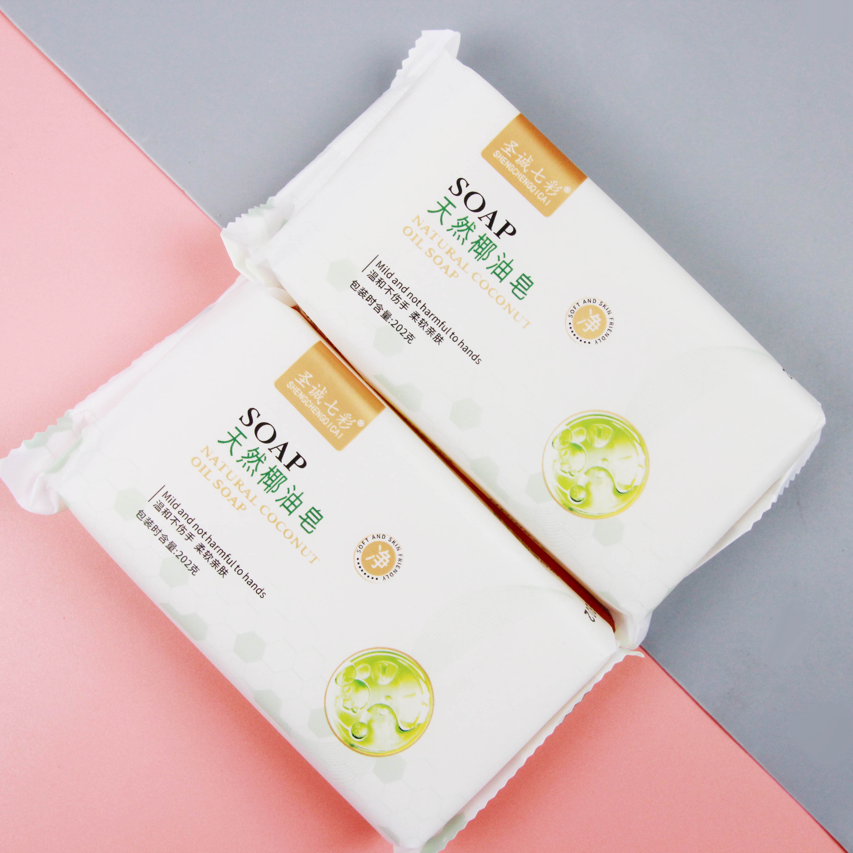 ●Shengcheng Colorful 0677 Natural Coconut Oil Soap (202g)● 4