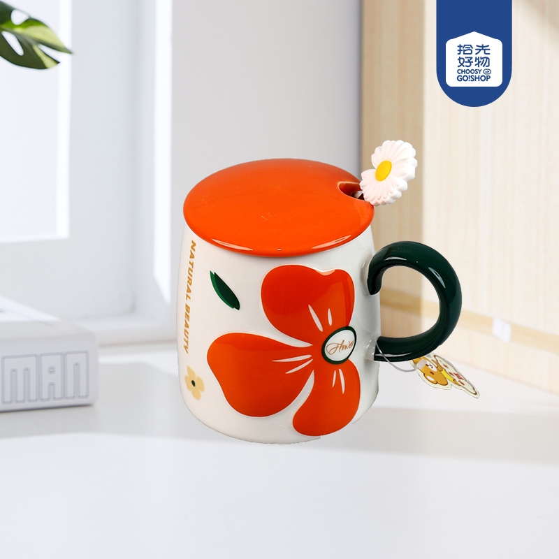 BM1302 Taza de Cerámica Con el Año de Flores