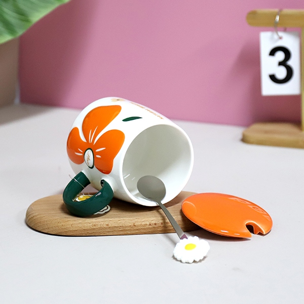 BM1302 Taza de Cerámica Con el Año de Flores 4