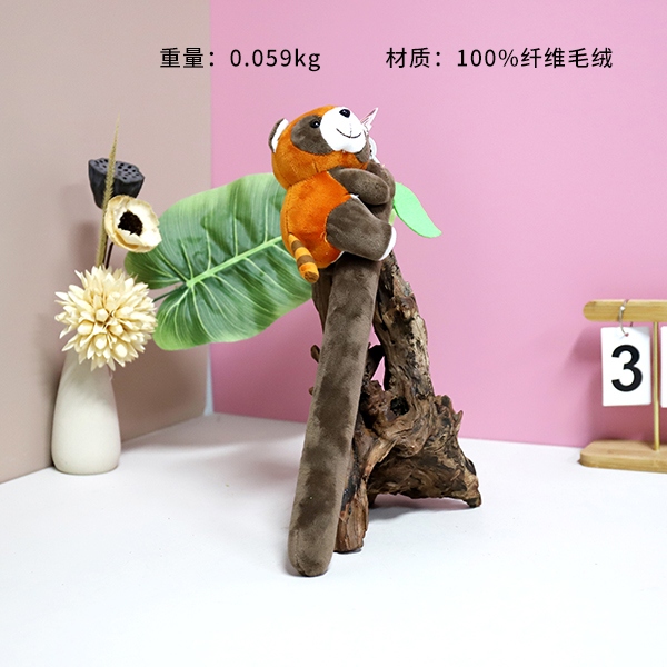 * Árbol de Panda Rojo Escalando Palo de Masaje 38CM 3
