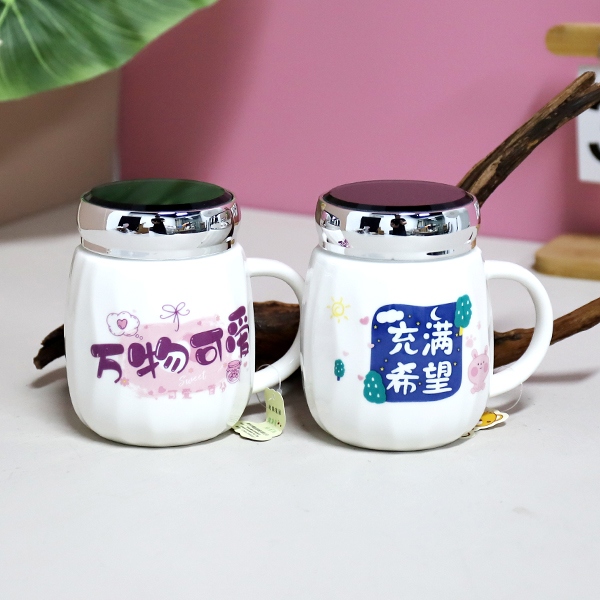 XY0072 Pequeña Taza de Cerámica de Espejo Fresco 6