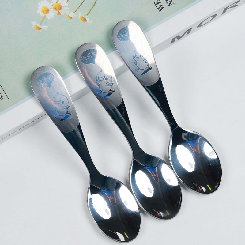 Pequeño Tamaño Happy Duck Almuerzo Caja Spoon 4