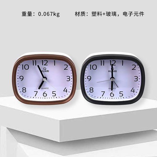 HR-8054A/8055 Reloj de Alarma de Movimiento de Segundo Salto Cuadrado (Color Mezclado) 3