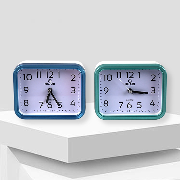 HR-8054A/8055 Reloj de Alarma de Movimiento de Segundo Salto Cuadrado (Color Mezclado) 4